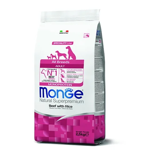 MONGE CANE ALL BREEDS MANZO/RISO KG 2,5 - immagine 3