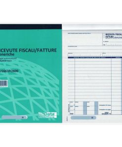 Ricevute Data Ufficio: blocco, 50 fogli, in duplice copia, autoricalcante, 21.5 X 14.8 cm