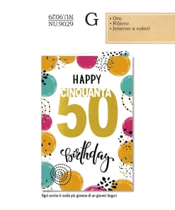 Biglietto aug. Cromo N.B.: 50 anni