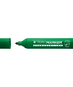 Marcatore a pennarello Tratto Marker: confezione-espositore da banco con 12 pz., inchiostro verde, punta conica