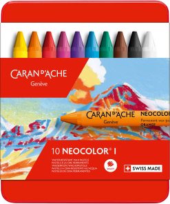 Alternative view of CARAN D’ACHE Pastelli a cera Neocolor 1 7000.310 10 colori box metallico