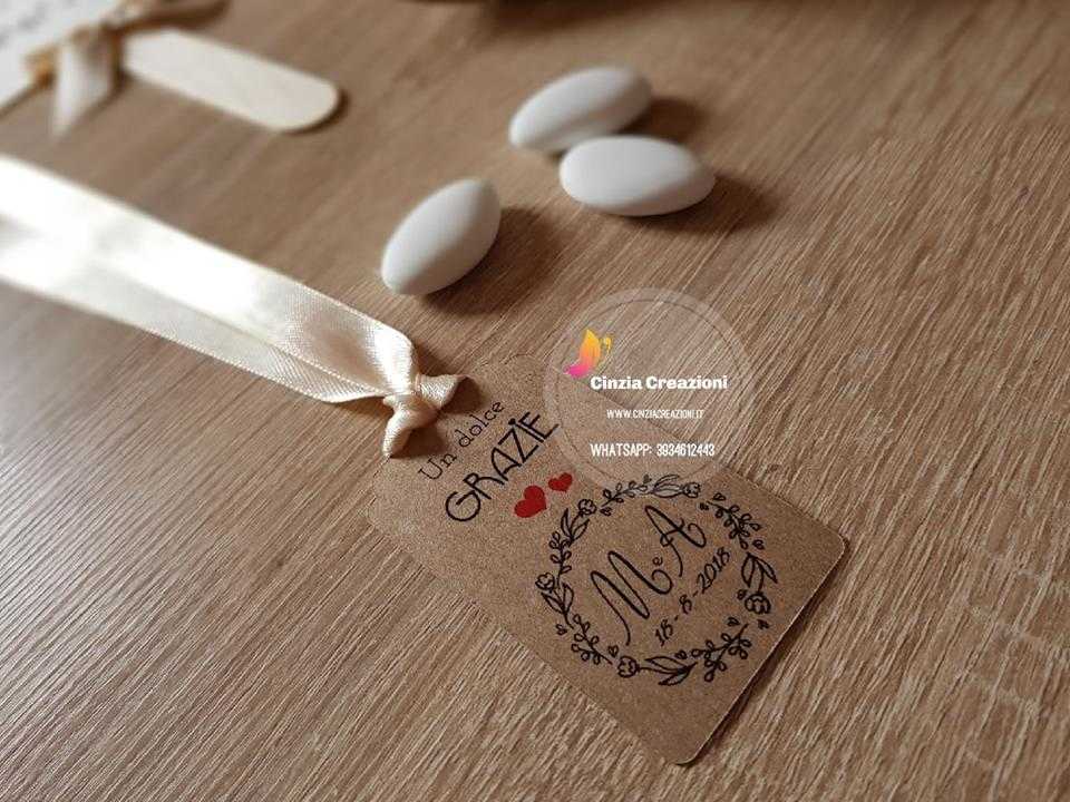 Etichetta kraft matrimonio personalizzata