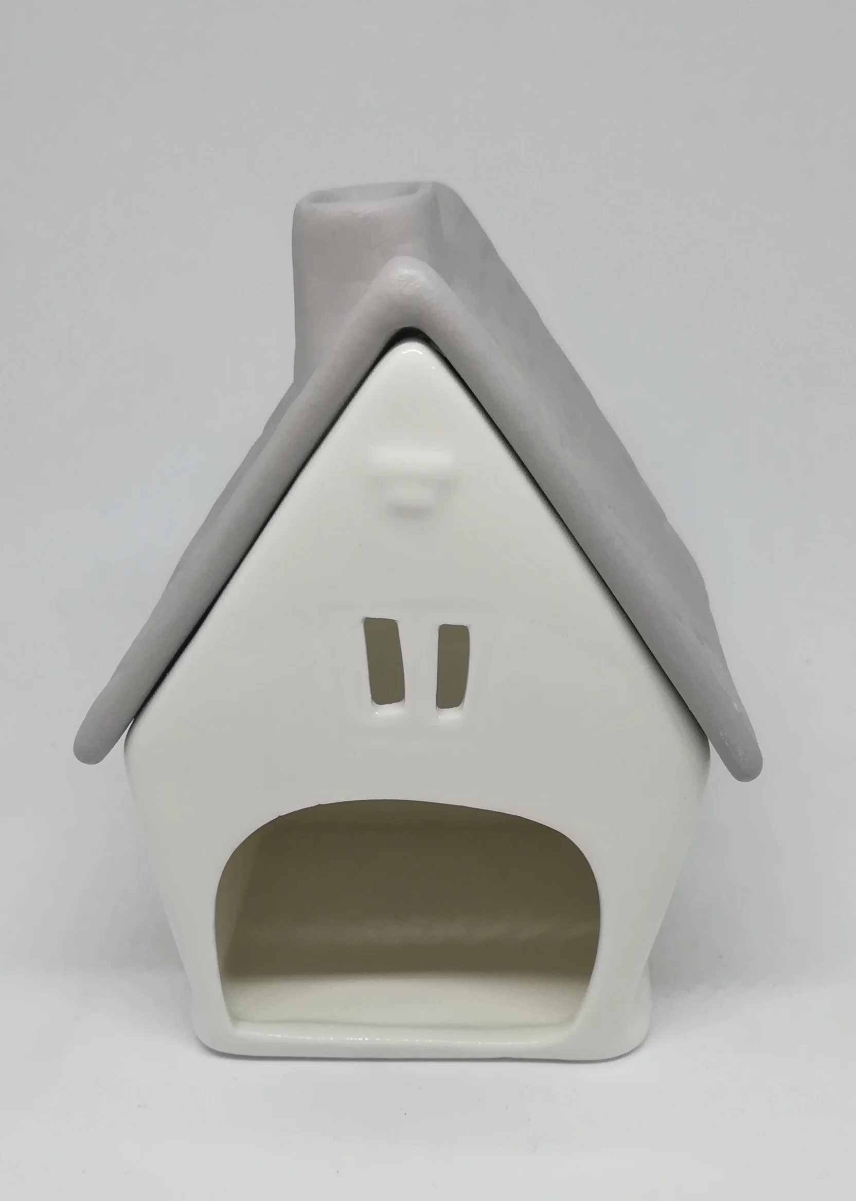 Casetta porcellana porta light h10cm col tortora bomboniera matrimonio comunione - immagine 4