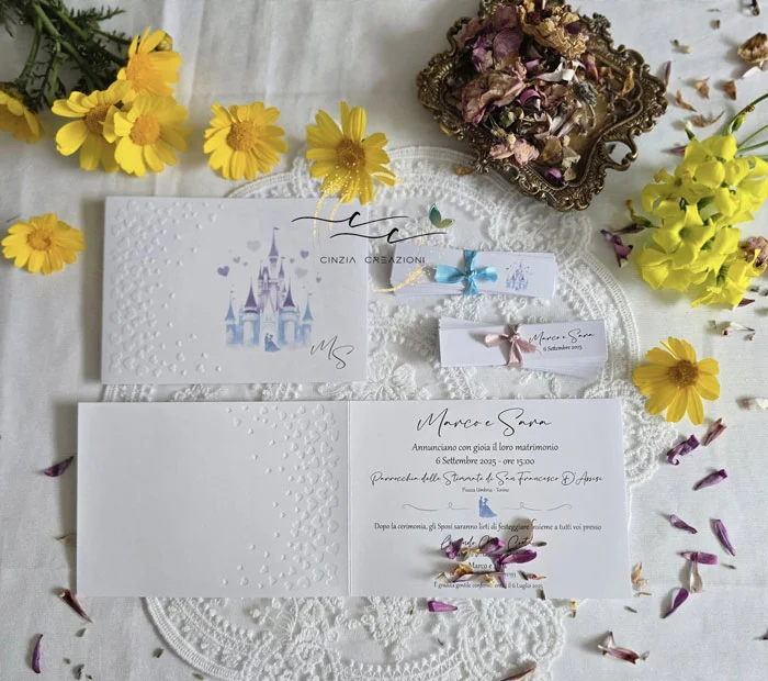 Sentimento – partecipazioni matrimonio castello Disney - immagine 6