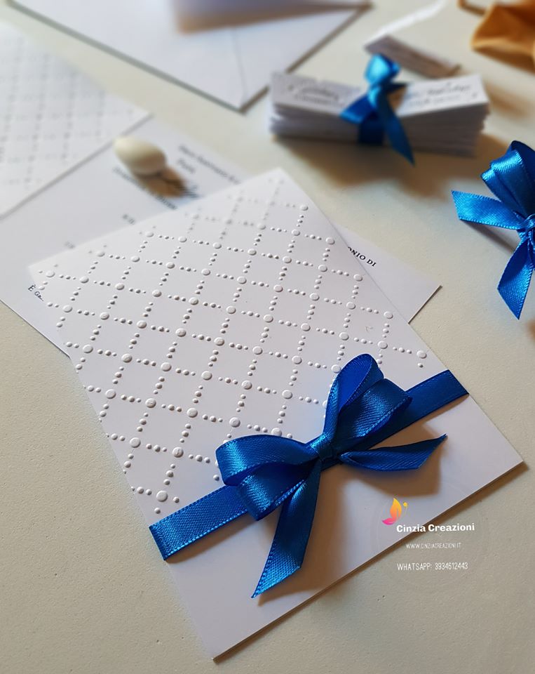 partecipazione matrimonio pois fiocco - immagine 6
