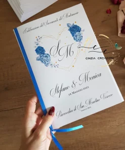 libretto messa matrimonio rose blu