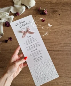 menu ristorante nozze cuoricini