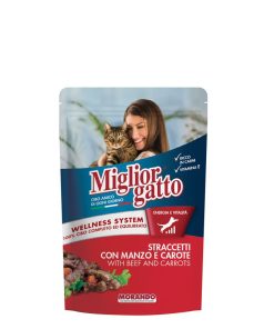 Alternative view of MIGLIORGATTO Pouch straccetti manzo /carote GR 100 X 24