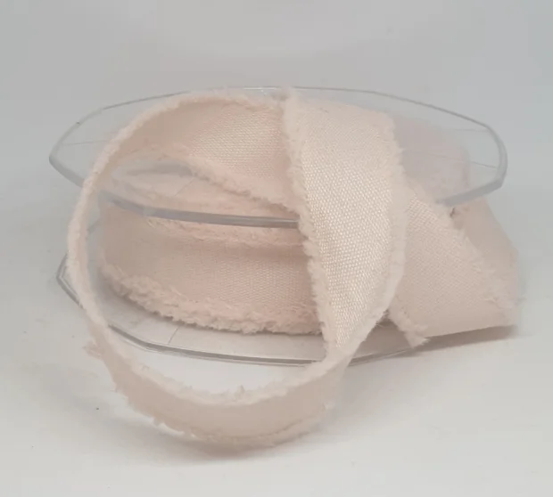 Nastro Sfrangiato 22mm Poliestere Cipria