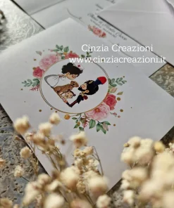 Alternative view of partecipazioni matrimonio con rose multi petalo