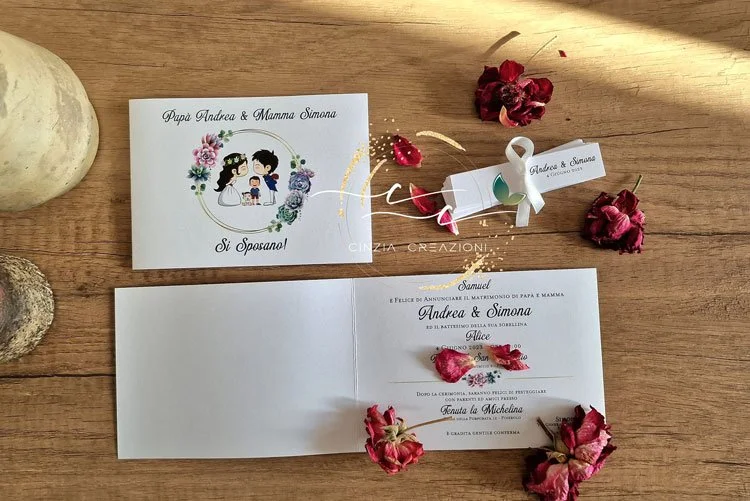 Inviti mamma papà sposi - immagine 3