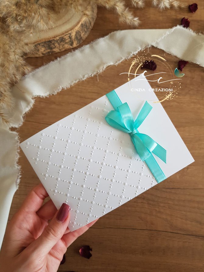 partecipazione matrimonio pois fiocco - immagine 7